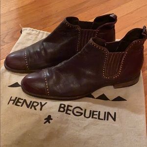 Henry Beguelin Two-tone Brown Chelsea Boots